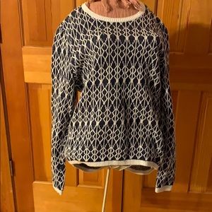 Navy Diamond patterned Sweater